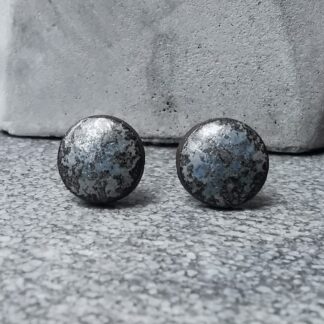 Kolczyki ceramiczne wkrętki mini szare