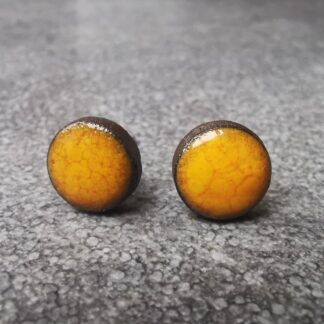 Kolczyki ceramiczne wkrętki mini żółte