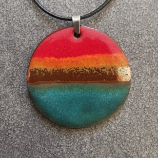 Naszyjnik ceramiczny zachód słońca