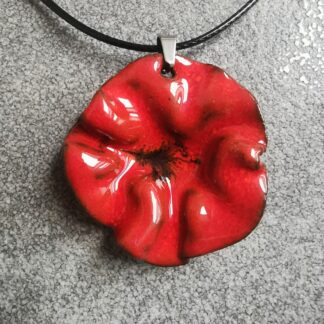 Naszyjnik ceramiczny mak