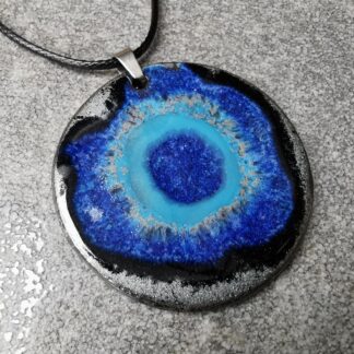 Naszyjnik ceramiczny niebieska mandala