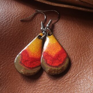 Kolczyki ceramiczne łezki słoneczne